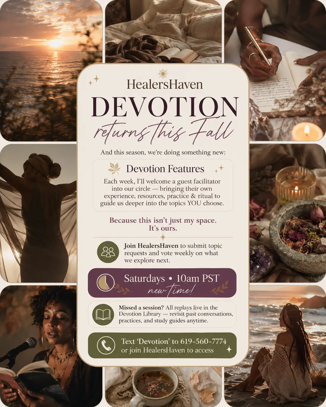 Devotion Returns — Weekly circle with rotating guest facilitators